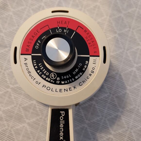 VINTAGE 1980 Pollenex Deep Heat Massager W/ 4 Attachments *TESTED* No Box - Picture 4 of 11